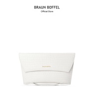 Braun Buffel Ewig Medium Clutch In Chalk