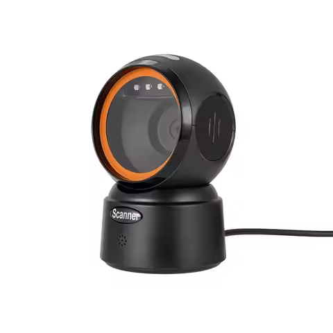 2D Barcode Qr Code Desktop Scanner Table 1D Reader Price Checker Supermarket Fixed Barcode Scanner R