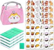 WELLATENT Seaside Escape Game Blocks Mahjong Sets with 49 Tiles 38mm Pet and Food Pattern with Bag.