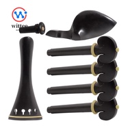 WITTEE violin tailpiece Set, 4/4-3/4 Size Ebony Material Violin Accessory Parts Set, Professional Co