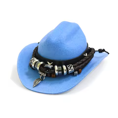 For NIO Et5 Et7 Es6 Es8 Ec6 Nomi Hat Headgear Decoration Car Robot Car Accessories Universal Cowboy 