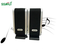 Ssdfly 2018 New HY-218 Computer Speakers Mini Stereo USB Bookshelf Notebook Phone Speakers Can Do Po