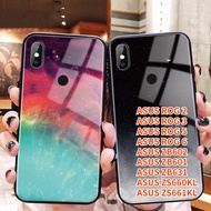 For Asus Rog 2 Asus Rog 3 Asus Rog 5 Asus Rog 6 Asus ZB601 Asus ZB602 Asus ZB631 ZS660KL ZS661KL Case Luxury Star Space Bumper Tempered Glass Protective Slim Back Cover Phone Case