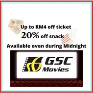 GSC movie ticket snack combo big discount + fast response