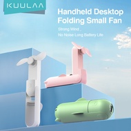 KUULAA Portable Mini Small Fan USB Rechargeable 2000 mAh Backup Battery Outdoor Cooling Electric Electronic Desk Hand Fan with Quiet Sound Strong Wind