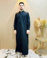 JUBAH LELAKI PREMIUM - Long Sleeve Male Dress islamic men Malaysia Stand Collar Jubah