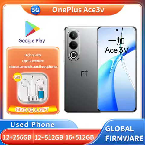 OnePlus ACE 3v 256GB 512GB ROM SmartPhone 5G Android 6.74 inches Dual SIM (Nano SIM) used phone
