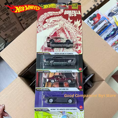 In Stock Hot Wheels Pop Culture Godzilla Skyline R34 Bmw Etc Collectible 1:64 Diecast Vehicle Model 