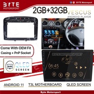 🦂VESCUS 🦂[2+32] DSP 📳4G Sim📳 Octa-Core Processor QLED Screen Peugeot RCZ Android Player T3L / TS18 💯