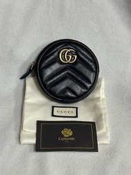 二手正品  GUCCI marmont GG logo 經典款 拉鍊 零錢包 鑰匙包 小物包 限時免運