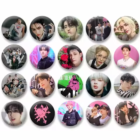 Maxident Music Album Enamel Pins Kpop Band Skz Felix Button Badge Creative Collar Brooch Backpack Ha