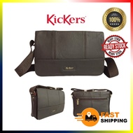 KICKERS ORIGINAL GENUIE LEATHER MESSENGER BAG MEN WOMEN BEG KULIT LELAKI PEREMPUAN SLING BAG