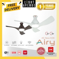 KDK Airy E48GP/F40GP Ceiling Fan 48"/40" with LED (3 Blade Ceiling Fan)
