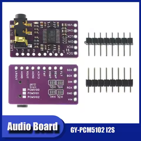 GY-PCM5102 I2S PCM5102A DAC Decoder Board Audio Interface Module for Raspberry Pi PHAT Format Board 