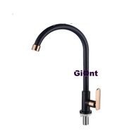 Tap LATINA Black & Rose Gold Pillar Sink Tap / Kitchen Sink Tap