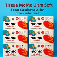 PLASTIC MAHKOTA l PACKAGE 6 PACKS MOMO FACIAL ULTRA TISSUE 180 SHEETS - FACIAL TISSUE 6 packs