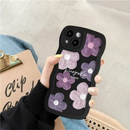 K031 SOFTCASE CUTE WAVE FLOWER PURPLE OPPO A5S A7 A11K A12 A3S A1K A15 A15S A16 A16S A16K A16E A17 A