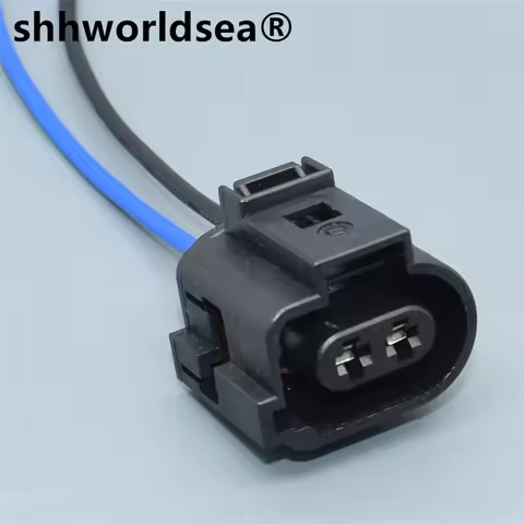 shhworldsea 2 Pin Rear Hand Brake Motor CAR Auto Connector Plug 1J0973722A For Passat B6 B7 CC Tigua