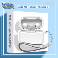 for Huawei FreeClip 2 Protective Case Nylon Lanyard Soft Cover Shells Washable Housing Anti Dust Sle