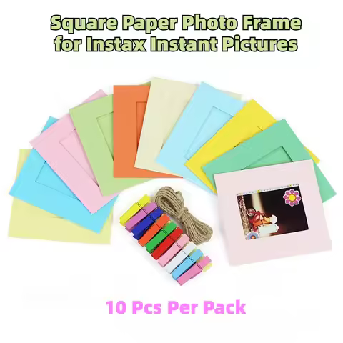 Vintage Square Paper Picture Frames, Multi-Color Hanging Display for Instax SQ40 SQ1 SQ10 SQ6 , SQ L