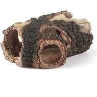 IBWell Aquarium Wood Fish Tank Decorations，Resin Fake Logs Terrarium DÉCor, Reptile Hide Aquarium Hi