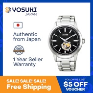 CITIZEN Automatic NB4020-96E JMADE Classical Open heart Sapphire crystal Black Silver Stainless  Wrist Watch For Men from YOSUKI JAPAN / NB4020-96E (  NB4020 96E NB402096E NB40 NB4020- NB4020-9 NB4020 9 NB40209 )