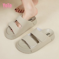YOTO Women's Birken Platform Sandals Fabric Leather Adjustable Double Strap Casual Slippers