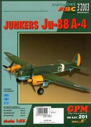 ~紙模型~容克斯JU88A-4中型轟炸機紙模型檔案