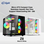 Enlight Z8 MicroATX Compact Case Seamless Aquatic Sea View +3fan
