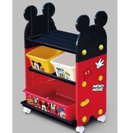 [ 日本製 Disney ]  三層滾輪玩具收納櫃 （附收納盒）