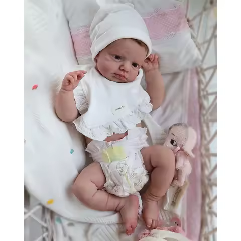 20 Inch Full Body Soft Silicone Vinyl Reborn Girls Handmade Lifelike Newborn Baby Loulou With Open E
