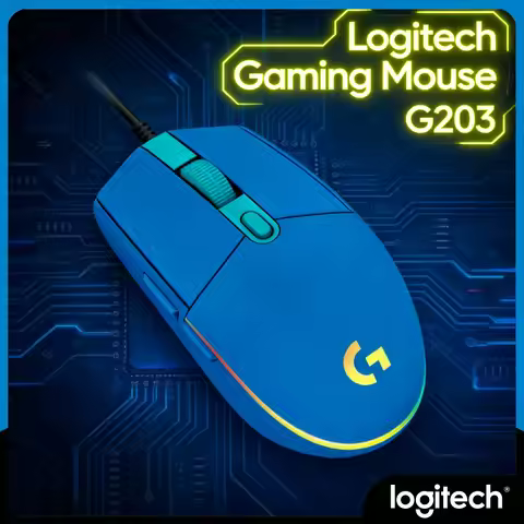 Logitech G203 RGB Gaming Mouse LIGHTSYNC Backlit Durable Comfortable Grip