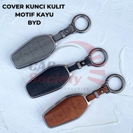 Wood Leather Key Cover BYD Sealion 7, BYD Sealion, BYD Seal, BYD Ato 3, BYD M6, BYD Dolphin