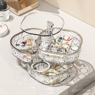 Luxury Rotating Ring Necklace Jewelry Box Light Storage Box Capacity Jewelry Layer Large Water Rippl
