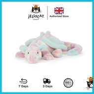 Jellycat Lazulia Dragon นุ่มและเป็นมิตรกับผิว ไม่หลุดร่วงง่าย jellycat ตุ๊กตา ของแท้ดั้งเดิม -ส่งเร็