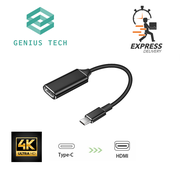 [SG Seller] USB 3.1 USB-C Type-C to HDMI Adapter HDTV 4K Converter Support Windows 10 / 8.1 / 8 Mac OS Chrome for PC Laptop Tablet