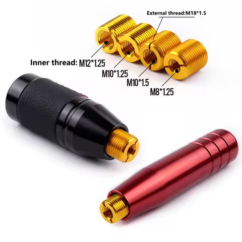 1X Aluminum Alloy Car Gear Shift Knob Shifter Lever Head Adapter Inside Thread M8*1.25/M10*1.25/M10*