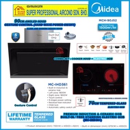 Midea Hood MCH-90J52 90cm Angle Designer Hood / Midea Electric Hob MC-IHD361 70cm Built-in Induction