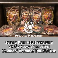 Selang Rem HEL Brake Line XMAX NEW (ABS) Kaliper Standar/ Brembo /Double Disc Selang HEL X-MAX Conne