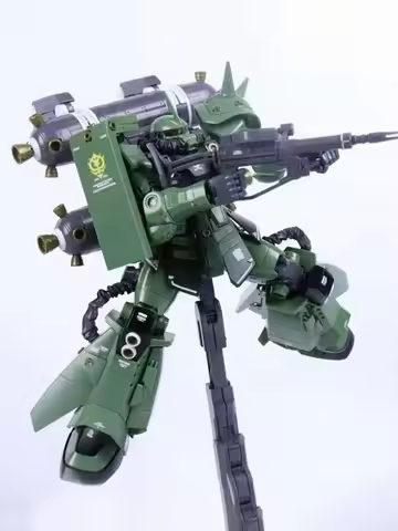 LEIEN G003 MG 1/100 MS-06 ZAKU II+BIG GUN SET Thunderbolt Ver With LED Assembly Model Kits Plastic s