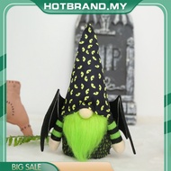 [Hotbrand.my] Plush Bat Wing Gnomes Halloween Gnomes Figurines Wizard Gnomes Decor for Women Christm
