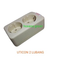 UTICON STOP KONTAK 2 LUBANG / STOP KONTAK 2 LUBANG / STOP KONTAK BAGUS
