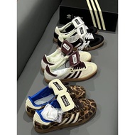 MAOMAO x Wales Bonner Adidas Collab - Black & Brown Leopard Print Trainers