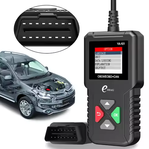 YA101 Digital Display Multi Language OBD 2 Scanner Car Diagnostic Tools Universal Version OBD2 Code 