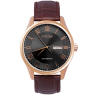 NEW Citizen Automatic NH8363-14H Mens Leather Strap Black Analog Dial Fashion Watch