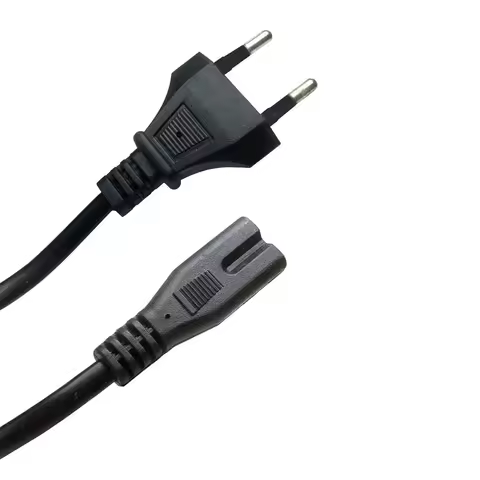 EU Power Cable 2pin IEC320 C7 US Power Extension Cord For Dell Laptop Charger Canon Epson Printer Ra