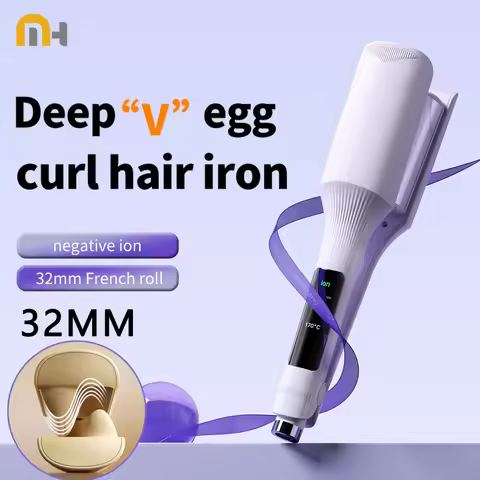 Hair Wavy Curling Iron 32mm Big Wave Deep Wavy Splint Egg Rolls Hair Curler Crimping Iron Styler Wan