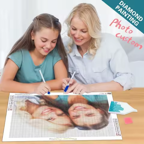 Photo Custom Diamond Painting Any Image Diamond Inlaid Cross Stitch Kit DIY Leisure Hobbies Gift 30x