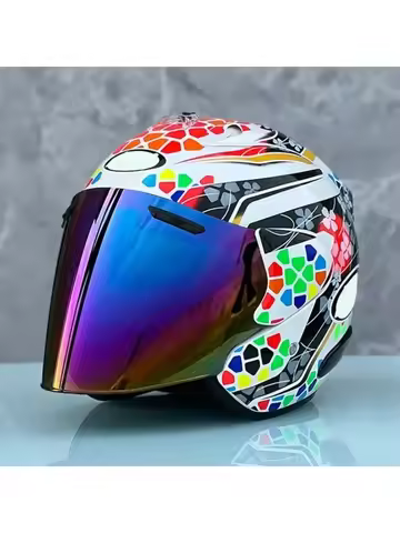 3/4 Open Face Helmet Ram3 Nakagami GP2 Motorcycle Helmet Summer Men and Women Jet Scooter Motobike H