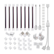 5 Pin LED Strip Connector Kit for 12Mm RGBW LED Strip Connection Include T Shape 5 Pin LED RGBW Conn